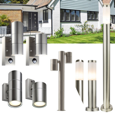 LED Gartenleuchten Wandleuchten Standleuchten Außenleuchten Edelstahl IP44 230V
