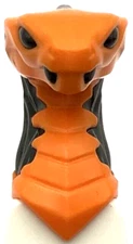 Lego New Orange Minifigure Head Modified Snake Cobra with Closed Mouth