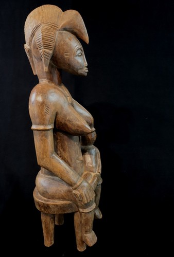 Art Africain Afrique - Statue de Fécondité Maternité Senoufo Senufo - 59 Cms - Photo 3 sur 16