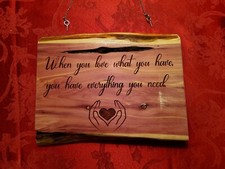 Engraved Live Edge Eastern Red Cedar Wooden Sign 2 In 1