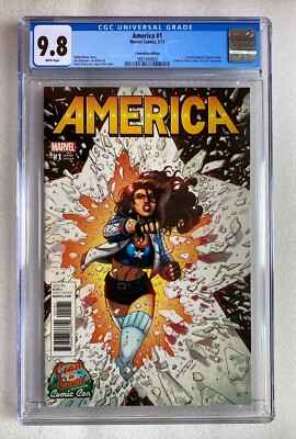 AMERICA #1 CGC 9.8 COAST TO COAST CONVENTION VARIANT 2017 CHAVEZ MCU DR STRANGE