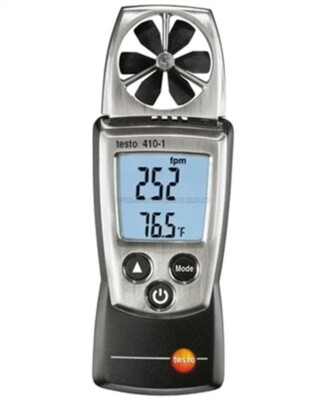 Testo 410-1 Digital Vane Anemometer Air Speed Velocity/Temperature Meter Test ml