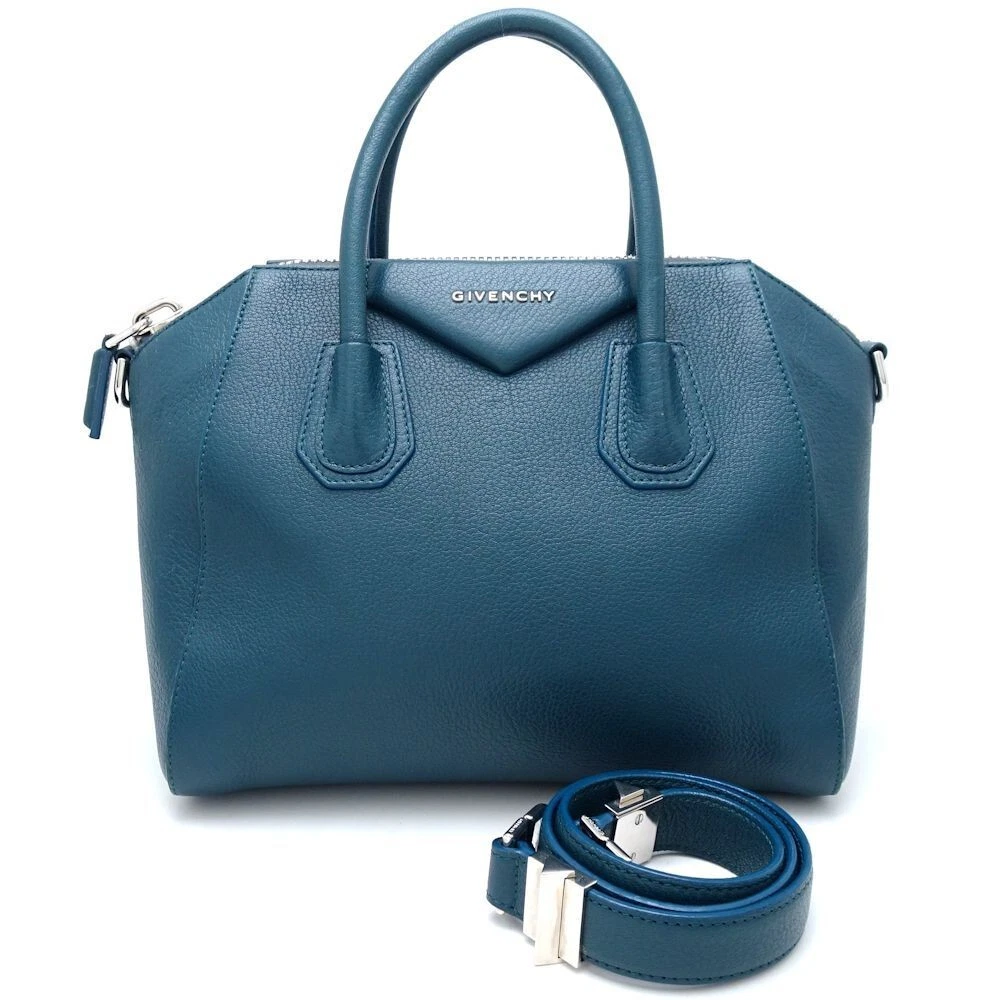 Givenchy Antigona Borsa a 2 vie in pelle blu 351314