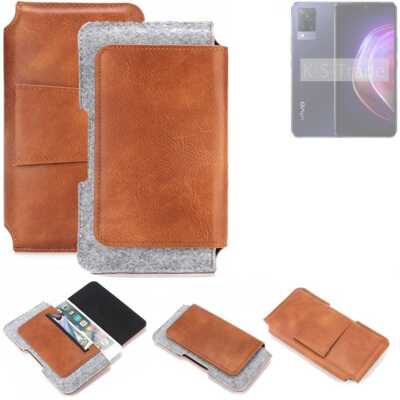 Holster für Vivo V21 5G Gürteltasche Filz Schutz-Hülle