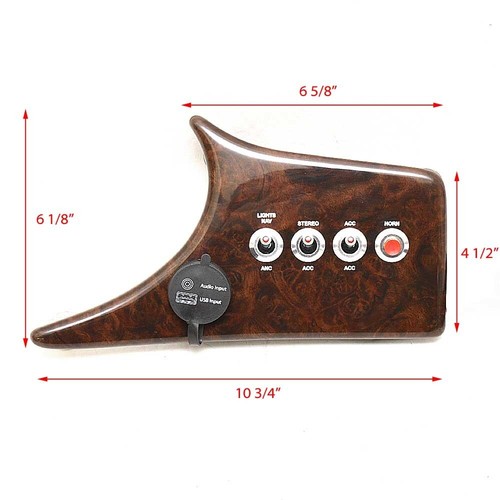 Lowe Boat Toggle Switch Panel 100497-40 | Woodgrain w/ USB Input - Foto 3 di 4