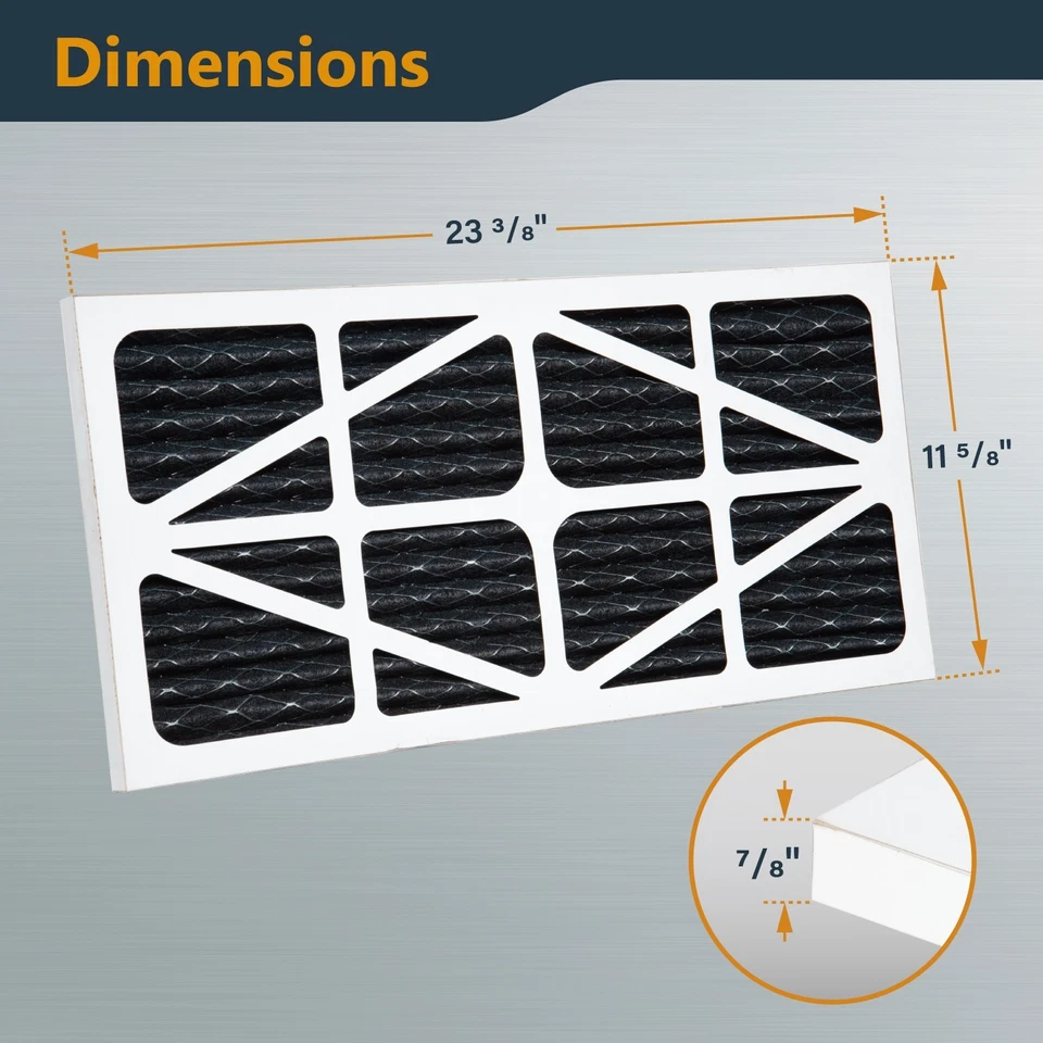 Filtro de aire de carbón activado POWERTEC, filtros de aire exteriores de 5 micras, 2PK (75095-P2) Foto 2 de 4