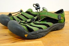 Keen Waterproof Sport Sandals Green Canvas Suede Leather Closed Toe Kids Size 3