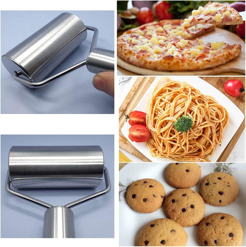 Smooth Stainless Steel Rolling Pin Pastry and Pizza Double Dough Baker Roller Me - Picture 6 of 7