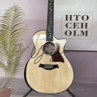 Ps14 Hollow Body Natural Acoustic Guitar Solid Spruce Top Vine Inlay in Stock