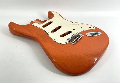 MJT Official Custom Vintage Aged Nitro Guitar Body Mark Jenny VTS Orange Trans