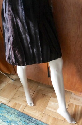  RoccoBarocco Faux Fur Dark brown size 6 Chestnut Skirt made in Italy 