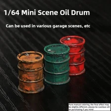 Diorama 1/64 Diecast Car Garage Drum Model Kit Repair Workshop Model Accessories