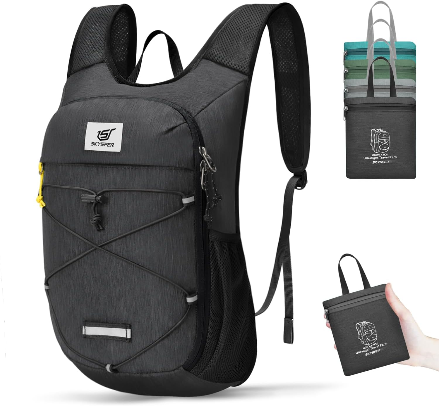 Foldable Hiking Backpack - 10L Small Lightweight Daypack Breathable Travel Backp-image