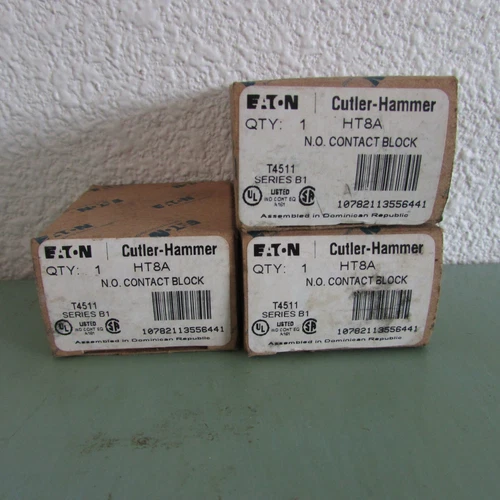 Eaton HT8A N.O. Contact Block Series B1 Lot of 3!
