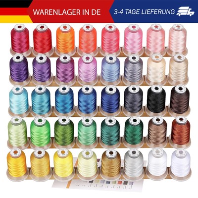 New brothread 40 Brother Farben Polyester Maschinen Stickgarn 500M (550Y) für Br