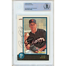Russ Ortiz Signed 1998 Bowman #100 SF Giants Beckett BAS Slabbed MLB Auto