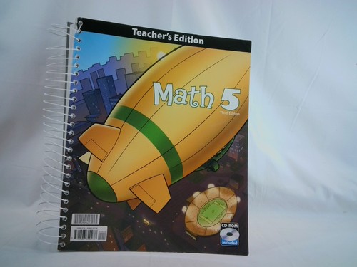 BJU Press Math 5 Third Edition Teachers Edition with CD Christian Homeschool