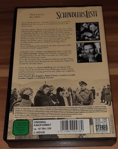 Schindlers Liste + Der Untergang (2 VHS 1995/2004/Ungekürzt) Neuwertig - Bild 5 von 8