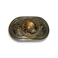 Vintage 1906 Indian Head In Resin Belt Buckle Western HEAVY.