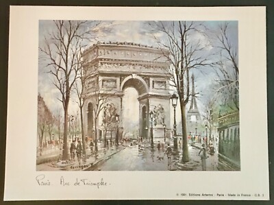 【CORBER Bouquet de Pavots】Paris 肉筆画 CORBER Bouquet de Pavots】Paris 肉筆画（水彩画 風景画 （水彩