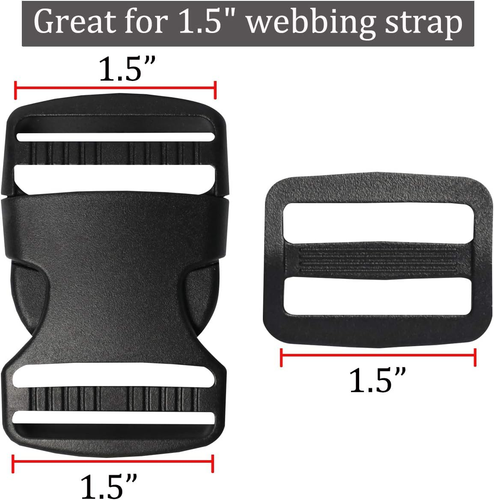 Plastic Buckle-Double Adjustable Quick Side Release Replacement Clip for Webbing - Picture 6 of 12