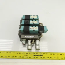 Numatics 153SS515K 153SA415K 3 & 2 Pos Pneumatic Double Solenoid Valve Bank 120V