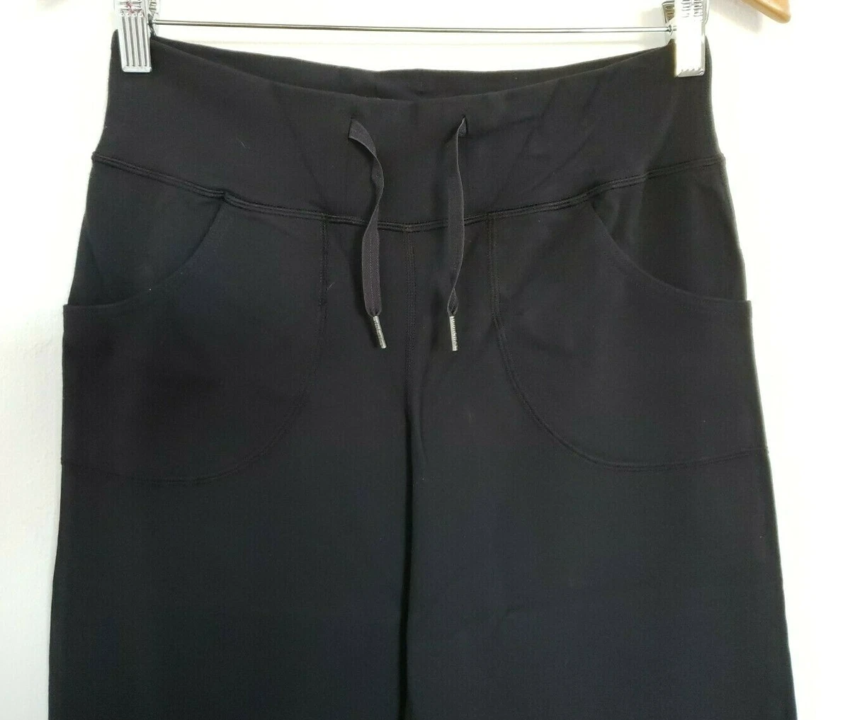 lululemon athletica, Pants & Jumpsuits, Lululemon Yoga Pant Cropped Wide  Leg Yoga In Black Size 4