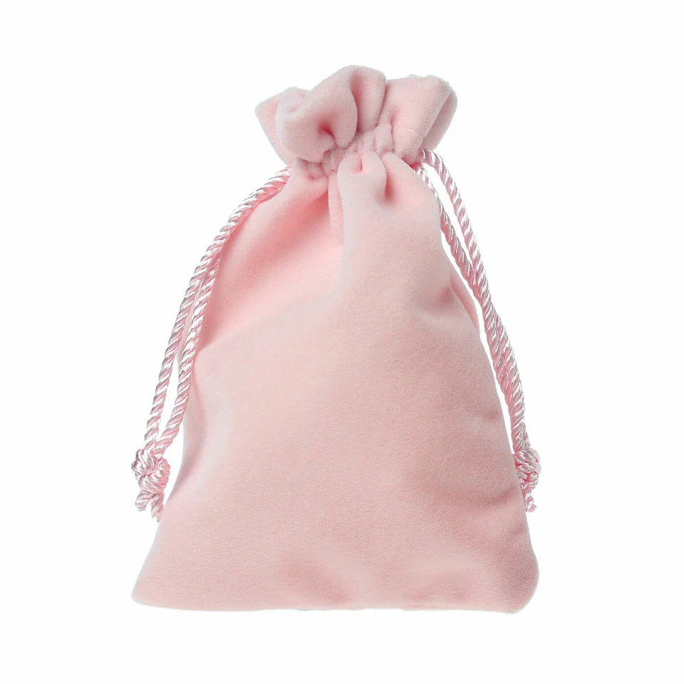 10-PACK VELVET BAGS 4" x 3.5" party favor wedding gift jewelry drawstring pouch - Image 4 of 4