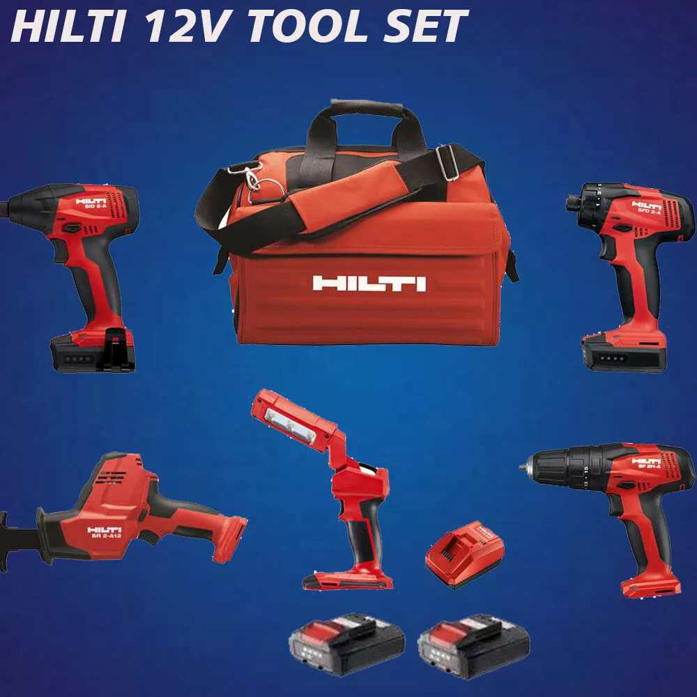 HILTI 12V SET, 5 TOOLS: SID 2-A, SFD 2-A, SF 2-A, SL 2-A, SR 2-A