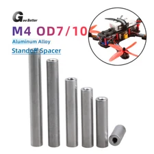 M4 OD7/10mm Aluminum Column Round Threaded Sleeve Stud Standoff Nuts Connector