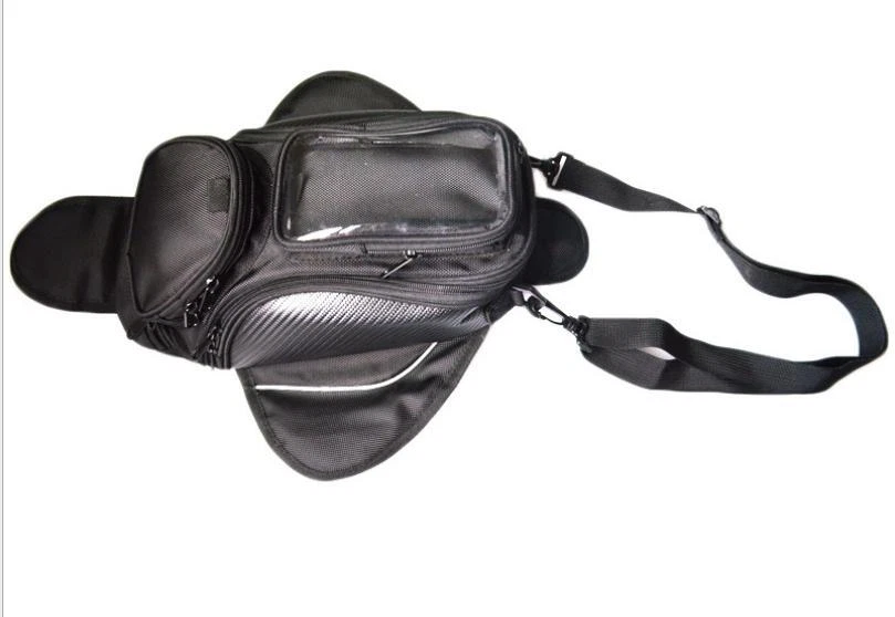 Bolsa magnética universal para tanque de combustible de aceite para motocicleta GPS almacenamiento de teléfono con cinturón Foto 4 de 4