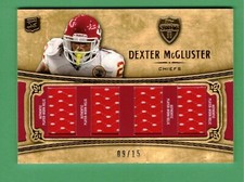 2010 TOPPS SUPREME DEXTER MCCLUSTER QUAD JERSEY RELIC ROOKIE RC 9/15 CHIEFS