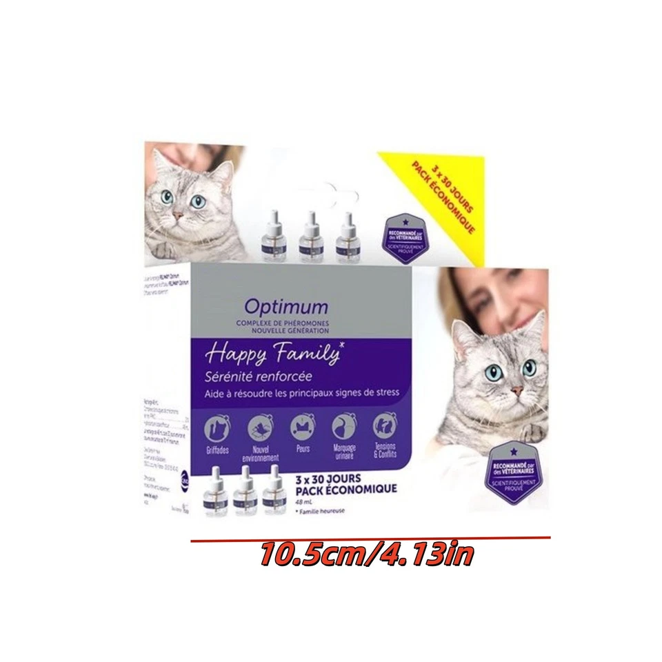 3Pack/Box Feliway Optimum Cat Enhanced Calming Pheromone 3×30 Days Refill 48ml - Image 2 of 4
