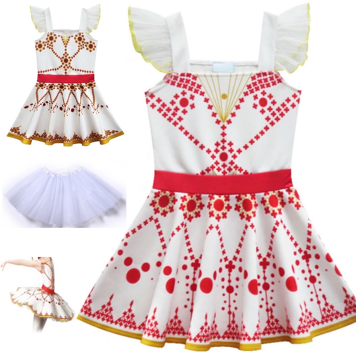 Simile Ballerina Felicie Vestito Carnevale Bambina Cosplay Costume