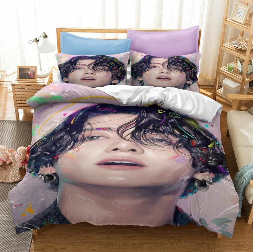 BTS Collection Bed Cover Set Single Double Queen King Bedding Set