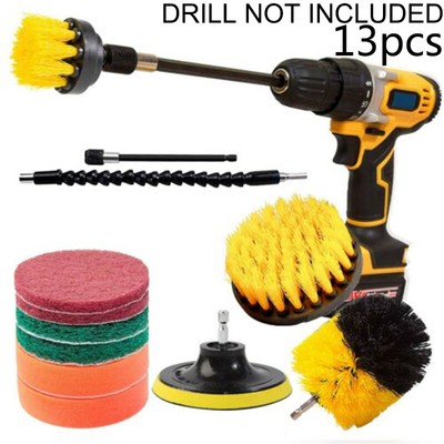 scrubber polieren 13pcs pulizia trapano spazzole brushes cleaner abrasivi 10pz mola dischi lucidatura bristles nylon