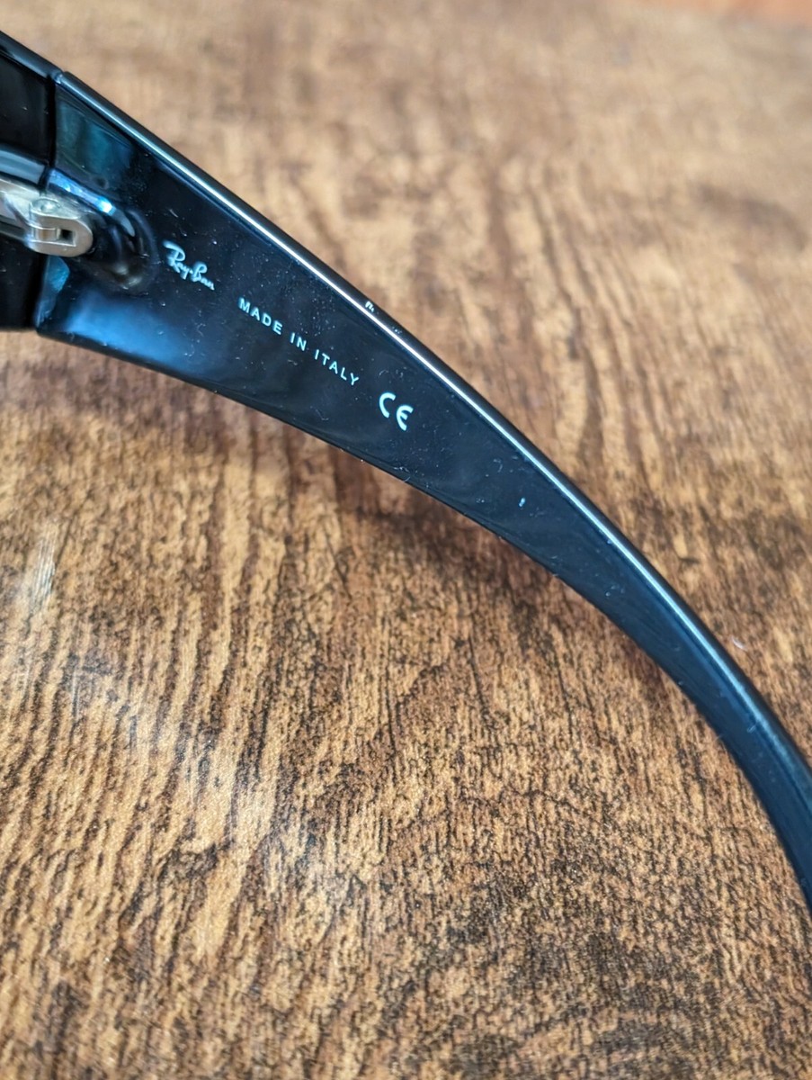 VINTAGE RAY BAN RB 4087 601/8G BLACK SHIELD SUNGLASSES MADE