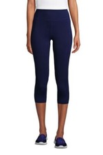 Lands' End Compression Slimming Pocket Capri Leggings Dp Sea Navy L NWOT 484 