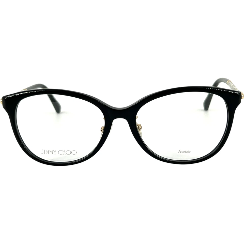 Marco de gafas de plástico para mujer Jimmy Choo JC323/G 807 negro 53-17 almohadillas para nariz ajustables Foto 3 de 4