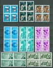 ESPAÑA 1967 - 8 BLOQUES DE 4 SELLOS - MNH.