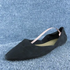 Time And Tru  Women Flat Shoes Size 7.5 Medium Black Fabric Slip On