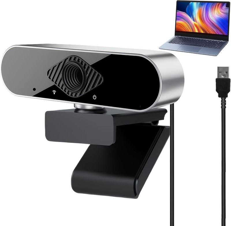 Full HD Webcam with Microphone - 1080P USB Camera for PC Streaming