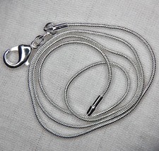 16" Sterling Silver Plate 1.5mm Snake Necklace Chain Strong Lobster Clasp USA