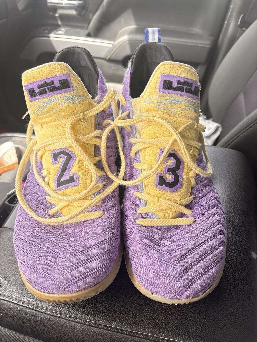 Nike‎ Lebron James Purple Athletic Shoes with Yellow Details Men Size 11 Nike LeBron James XXI 21 Purple Rain Violet Dust Gold FV2345  main image 2