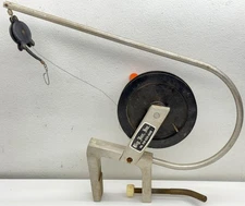Vintage Big Jon Manual Downrigger Clamp-On Trolling Reel Fishing Wire READ
