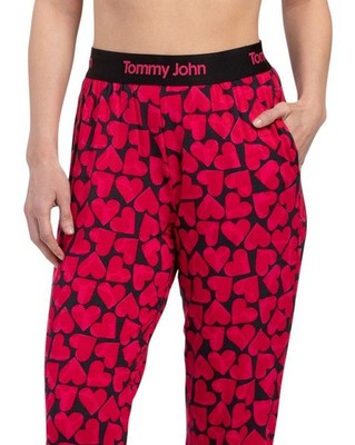 Tommy John Women s Second Skin Sleep Pant LRG Elastic Waistband hearts valentine