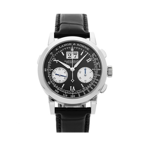 A. Lange & Sohne Datograph Platinum Manual 39mm Black Dial Str...