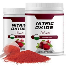 2 Pcs Nitric Oxide Beet Root Organic Powder, Heart & Blood Pressure- Supplements