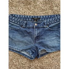 Forever 21 Light Blue Denim Shorts with Braided Waist - Size 26