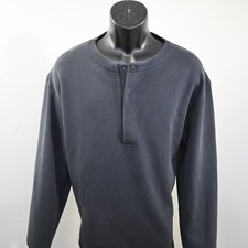 Lululemon Sweatshirt Black Snap Neck Long Sleeve Pullover Mens Size Large